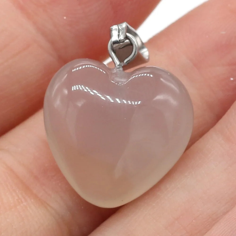 4Pcs Small Pendant Natural Stone Heart-Shaped Lapis lazuli Pendat For Jewelry Making DIY Necklace Earrings Accessory