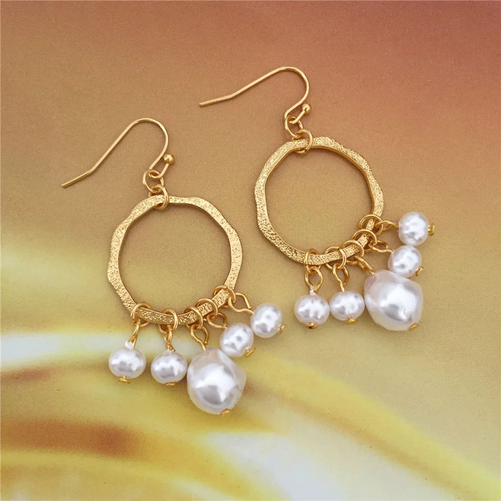 Boho Irregular Pearl Earrings For Women Ear Clip Earring Women Jewelry Gift Mujer Accessories