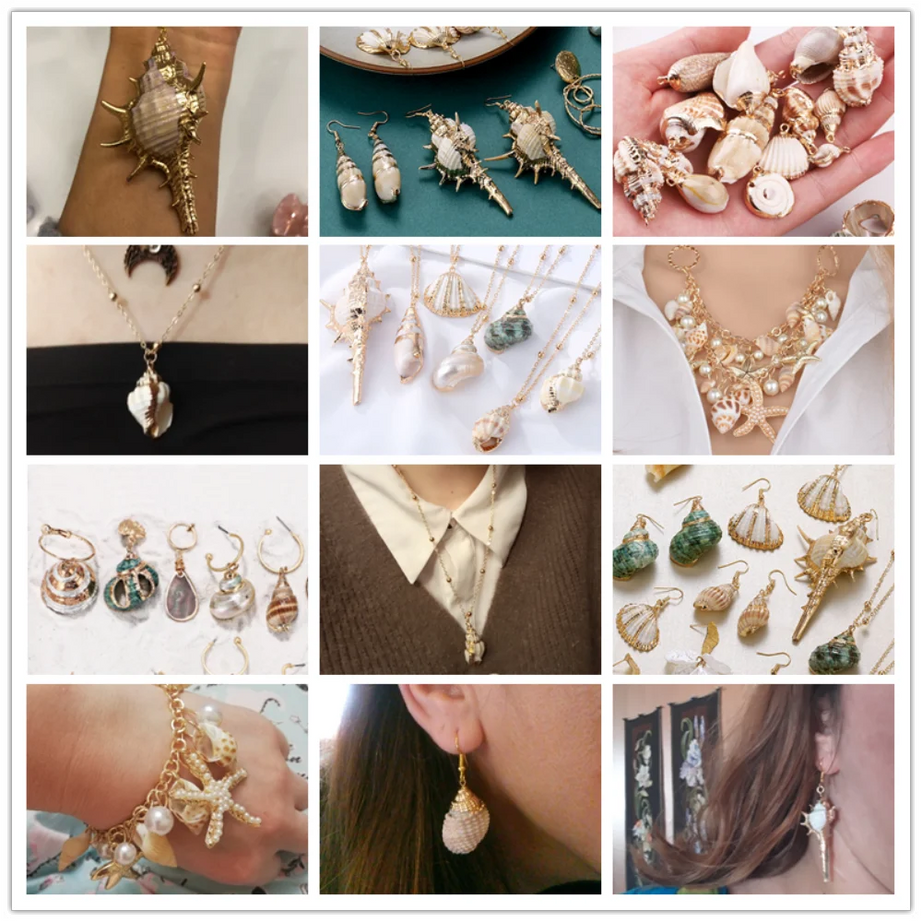 Conch Shell Boho Pendant Necklace