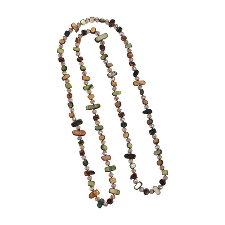 Irregular Stone Crystal Double Layer Necklace Jewelry