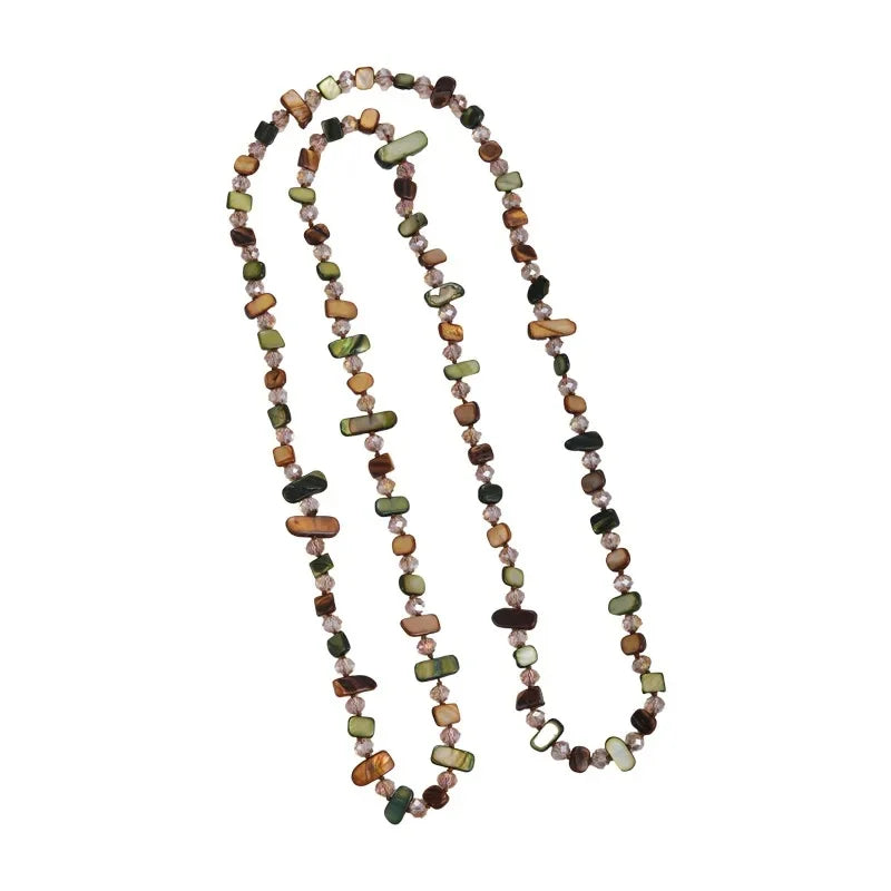 Irregular Stone Crystal Double Layer Necklace Jewelry
