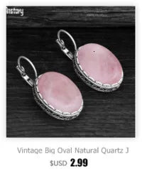 Vintage Plumflower Natural Jades Quartz Earrings For Women Antique Silver Plated Lapis Lazuli Tiger Eye Stone Fashion Earring