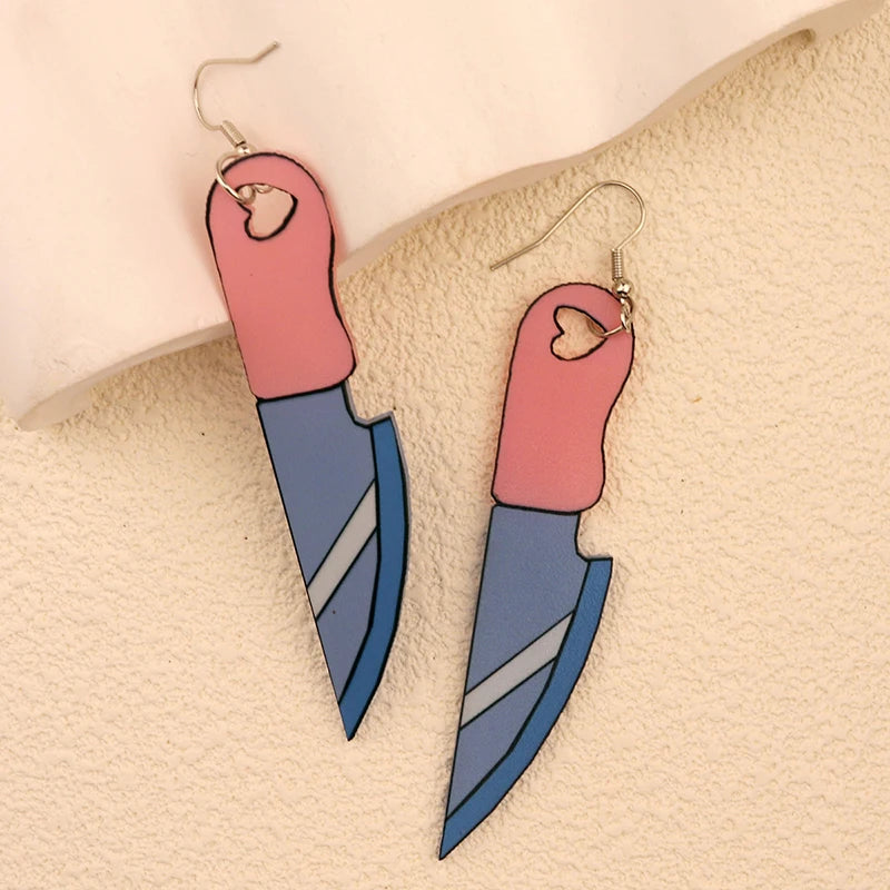 Halloween Dangle Earring With Cartoon Ghost Skeleton Coffin Clown Design Adorable Halloween Women Gift - Charlie Dolly