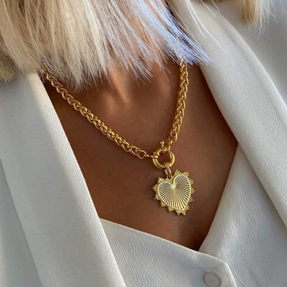 Collar Trendy Quartz Necklace Pendant Natural Stone Pink Crystal Pendant Necklace Bohemian  Sparkling METAL SHELL jewelry