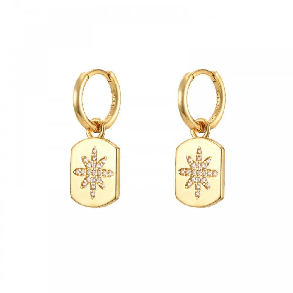 ISUEVA Gold Plated Hoop Earrings Set for Women Retro Boho Piercing Ear Cuffs Stud Drop Dangle Earrings 2023 Jewelry Accessories