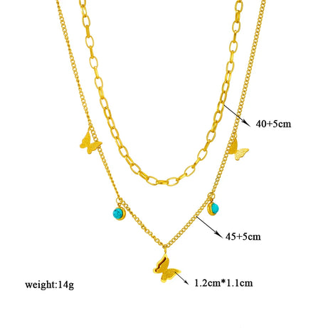 Butterfly, Moon Lock & Evil Eye Multilayer Boho Choker Necklace, Witchy Layered Talisman