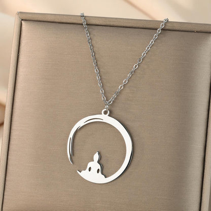 Todorova Stainless Steel Round Buddhism Meditation Pendent Buddha Yoga Necklace For Women Men Amulet Choker Jewelry Gifts