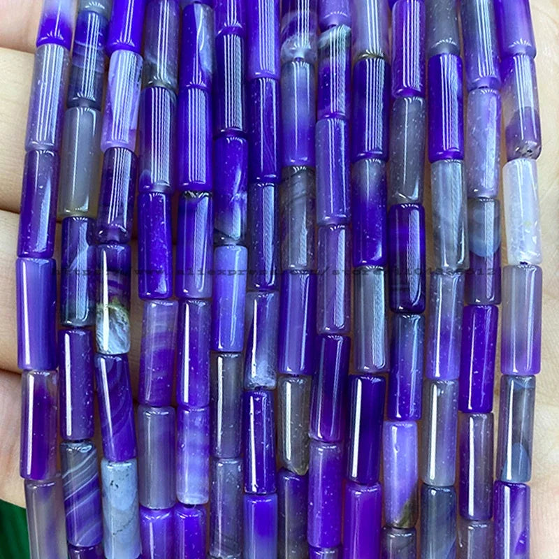 4x13mm Tube Natural Stone AA Lapis Lazuli Loose Spacer Beads for Jewelry Making Diy Bracelet Charms Earrings Accessories