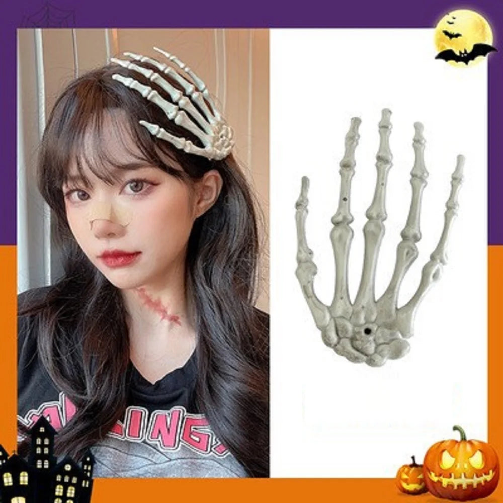 Skull Skeleton Hand Retro Rose Hair Clip Cos Hair Accessories Bone Hairpin Halloween Party Gifts For Women Hair Accessories - Charlie Dolly