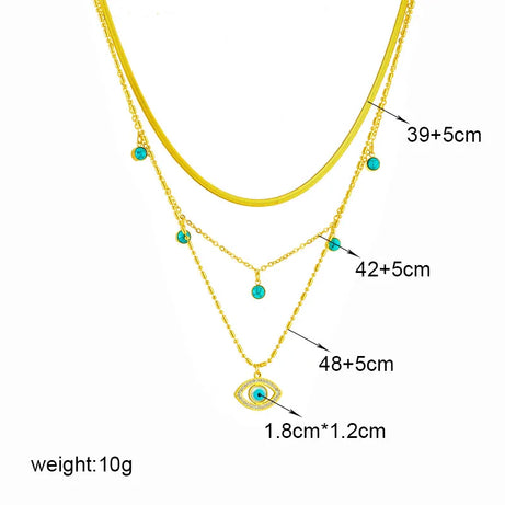 Butterfly, Moon Lock & Evil Eye Multilayer Boho Choker Necklace, Witchy Layered Talisman