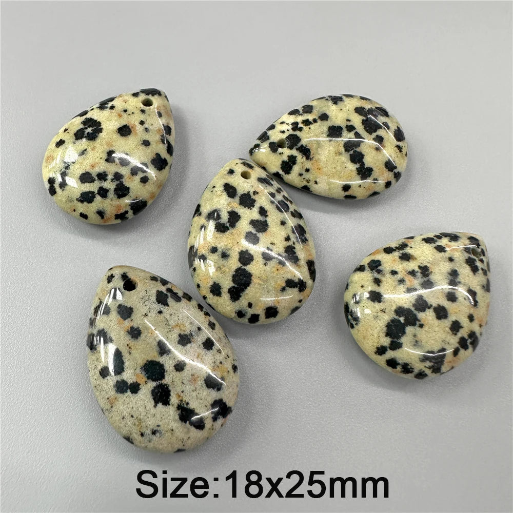 Natural Water Drop Stone Pendant 18x25mm Lapis Lazuli Amethysts Quartzs Charms Bead For Jewelry Making DIY Necklaces Earrings