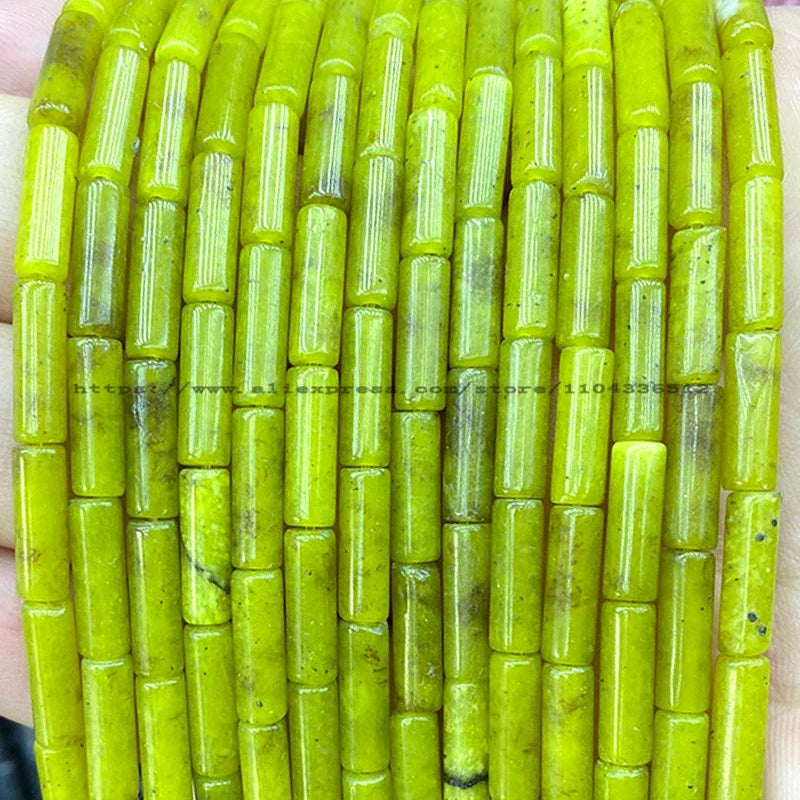 4x13mm Tube Natural Stone AA Lapis Lazuli Loose Spacer Beads for Jewelry Making Diy Bracelet Charms Earrings Accessories