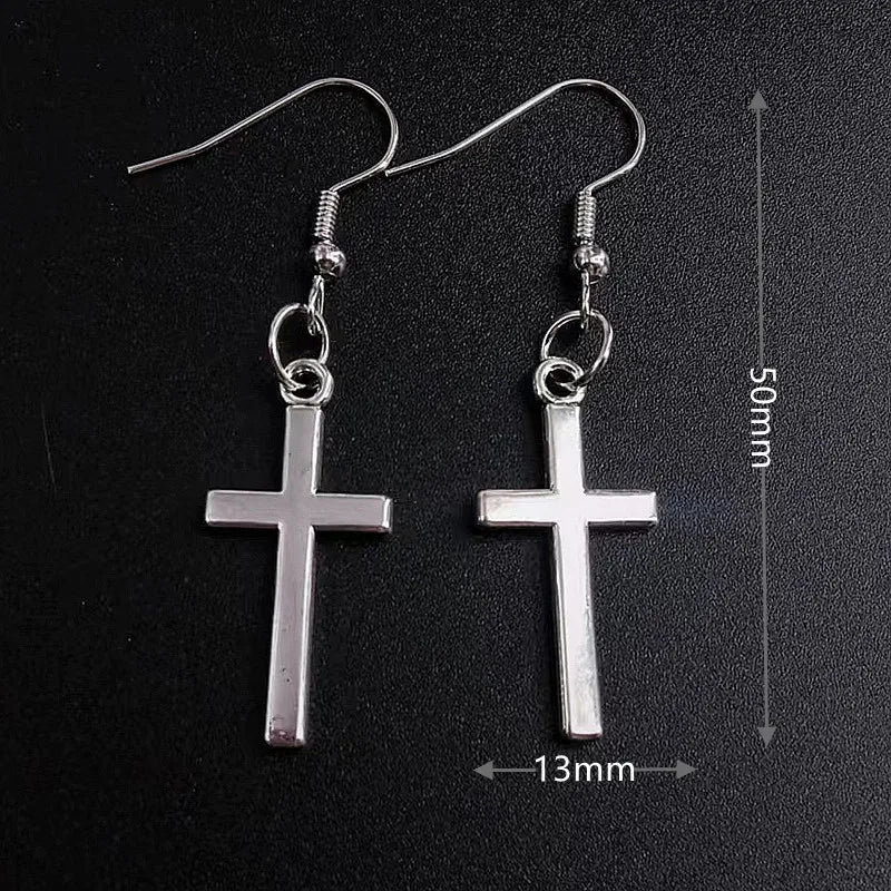 Earrings for Women Girls Drop Dangle Teens Charm Gift Party Simple Punk Cool Halloween Skull Cross Horror Skeleton Death Bat - Charlie Dolly