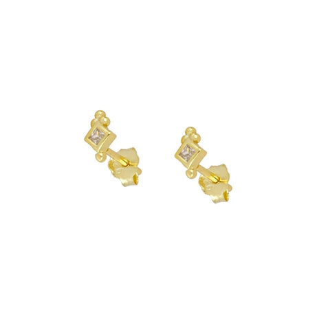 Gold Plated Hoop Stud Ear Cuff Earrings Set Jewelry