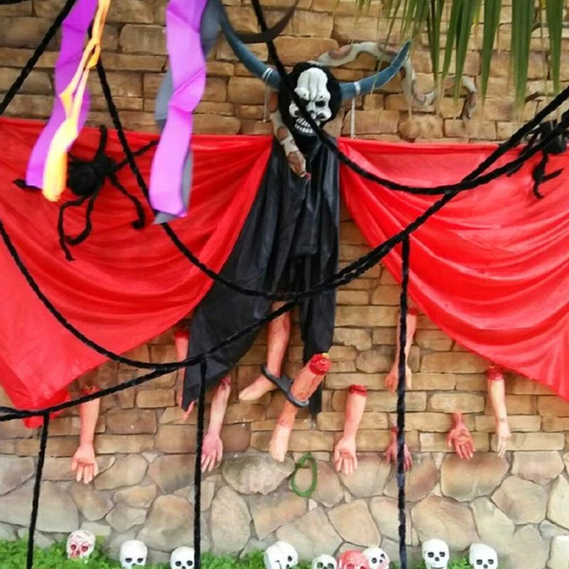 2024 Halloween Fake Human Arm Plastic Hands Foot Bloody Dead Body Parts Outdoor Haunted House Scary Props Halloween Decorations - Charlie Dolly