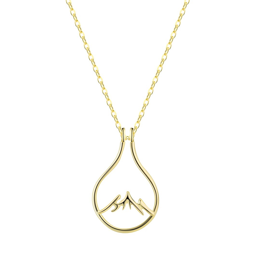 Holder Mountain Wedding and Engagement Ring Keeper Copper Necklace For Women