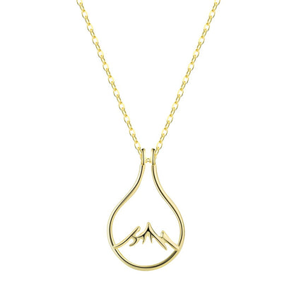 Holder Mountain Wedding and Engagement Ring Keeper Copper Necklace For Women