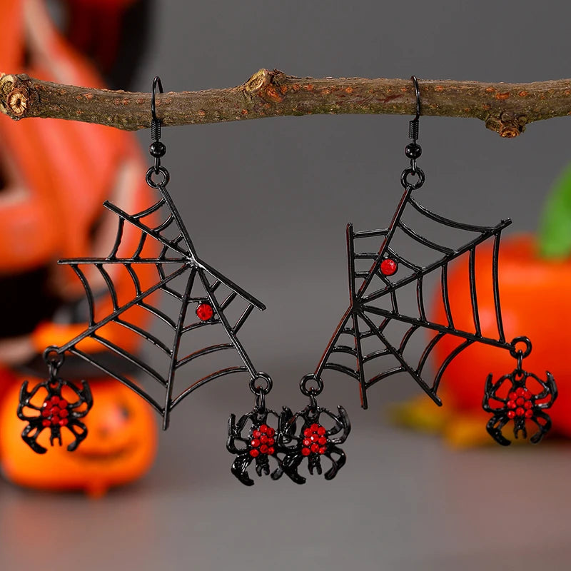 Funny Spider Webs Bats Skeletons Butterflies  Stud Earrings for Women Fashion Jewelry Minimalist Accessories Wholesale Halloween - Charlie Dolly