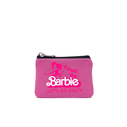 New 30 Styles Kawaii Barbie Coin Purse Anime Children Portable Mini Zipper Canvas Wallet Cartoon Storage Bag Pouch Gifts Toys