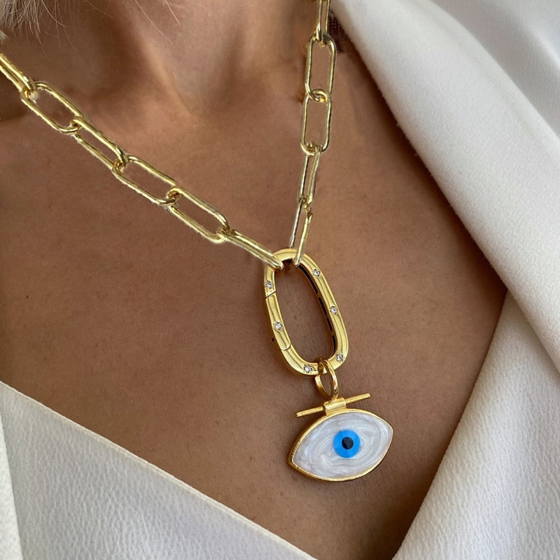 boho Ocean kolye Sonsuzluk Mineli Göz Kolye Sea Shell Conch pendants charms Necklace Sexy collier de perles Gift Accessories - Charlie Dolly