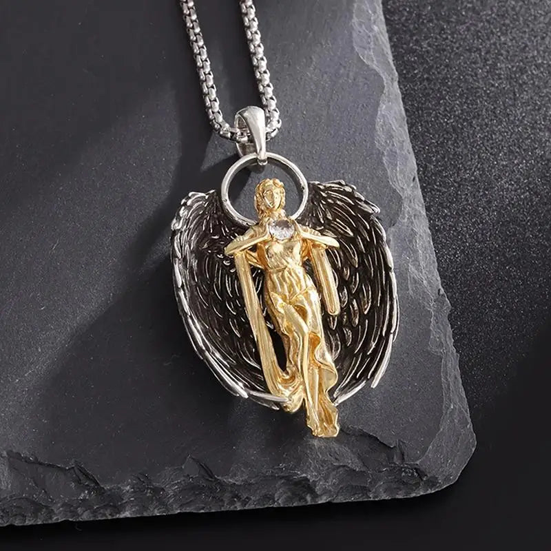 Protection Pendant Necklace Saint Gabriel Holy Order Guardian Angel   Jewelry  Gift Spiritual Support for Men and Women