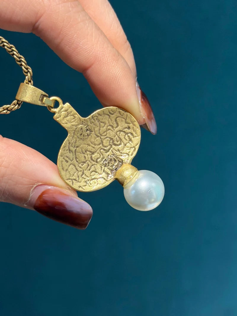 Vintage Cameo Jewelry Set Woman Avatar Pendent Pearl Necklace Lapis Lazuli Stud Earrings Blue Natural Stone Wedding Party 2026