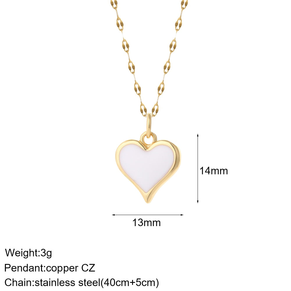 Heart Evil Blue Eye Sun Necklace for Women Cute Dog Bee Elephant Gold Color Pendant Woman's Collars Long Stainless Steel Chains - Charlie Dolly