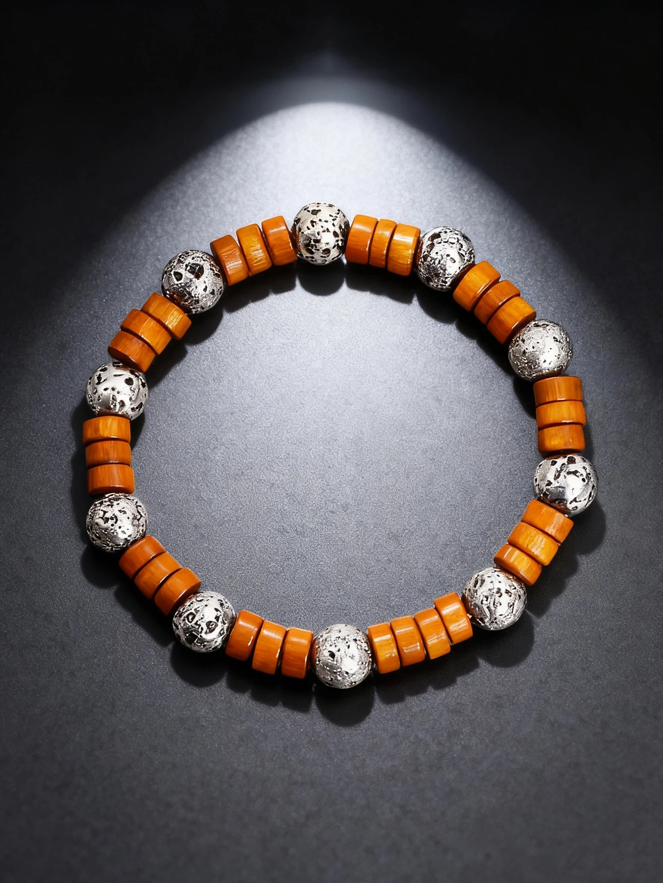 Handmade Bracelet Natural Stone Wood Slice Bead Retro 6x2mm for Vigour & Protection Healing Crystal Spiritual Jewelry Women Gift