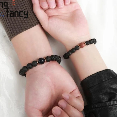 Volcanic Lava Stone Boho Bracelet