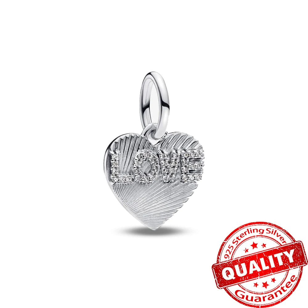 High Quality 925 Sterling Silver Lotus Coral Seahorse Love Cube Fortune Bag Pendant Fit DIY Bracelet Necklace Wedding Party Gift