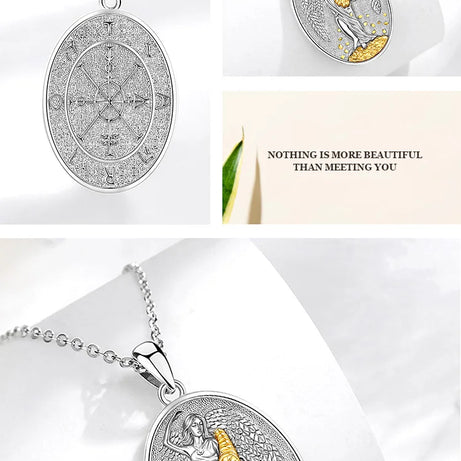 Fortuna Goddess of Fortune Necklace, S925 Silver with 18K Gold
