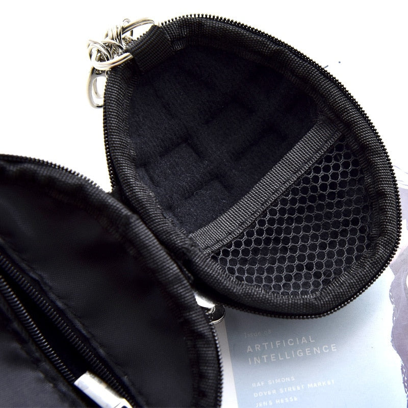 PU Key Holder Wallets Unisex Oval Headphone Case Bag Housekeeper For Keys Organizer Purse For Car Key Bag - Charlie Dolly