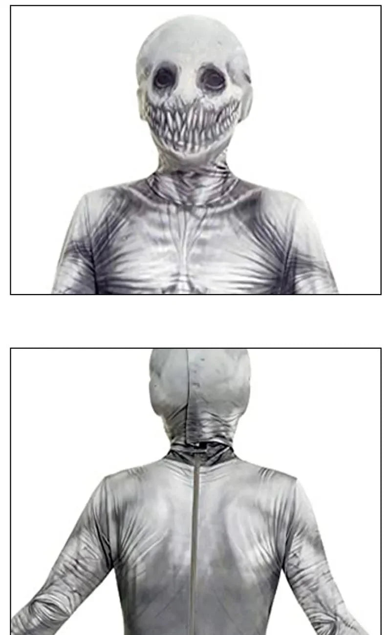 Scary Jumpsuit Costume Adult Men WomenThe Rake Costume Zalgo Slenderman Bodysuit 3D Scary Halloween Costume For Kids Boys Girls - Charlie Dolly