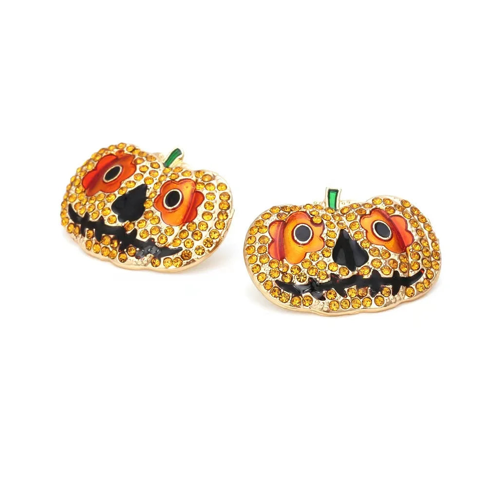 Exaggerated Rhinestone Characters Earrings for Woman 2023 Halloween Earrings Jewelry Party Casual - Charlie Dolly