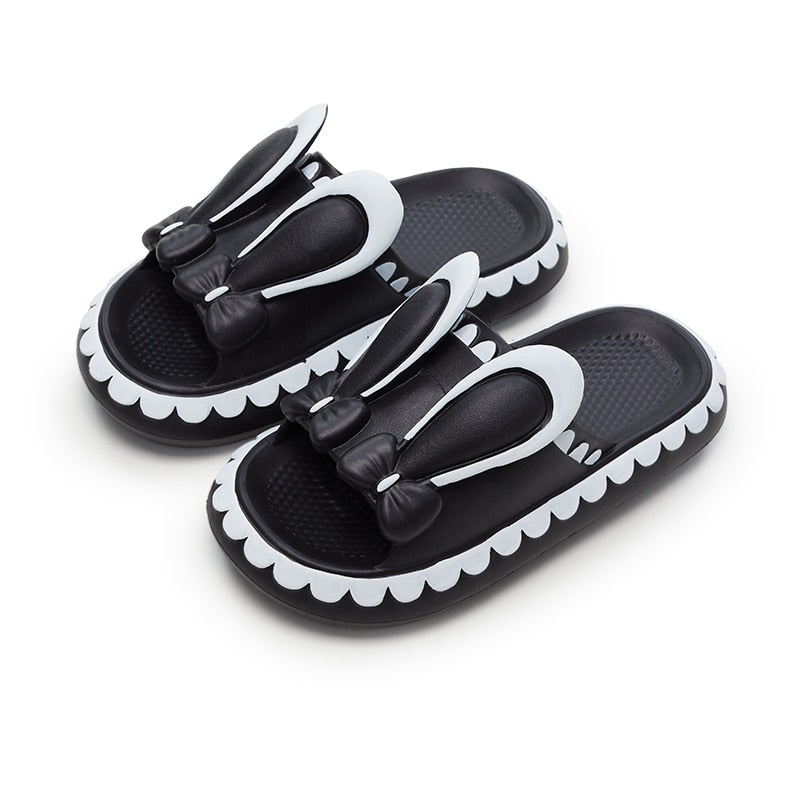 Mo Dou Women's Slippers EVA Thick Soft Sole Home Shoes Lovely Cartoon Rabbits for Outdoors Non-slip Concise Light Wearable - Charlie Dolly