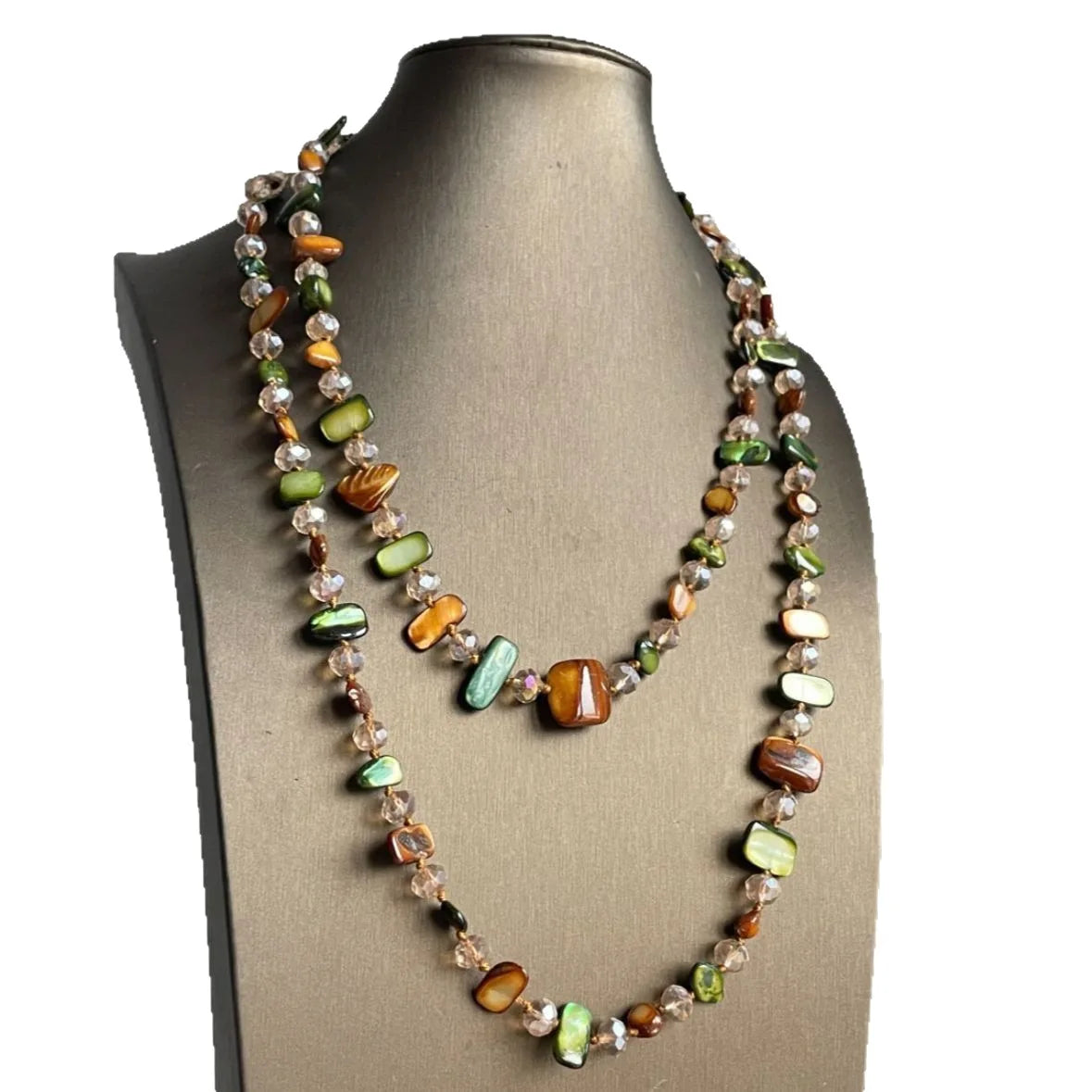 Artistic Multi Color Shell Double Necklace for Women Boho Retro Extra Long Irregular Layered Pendant Party Jewelry Gifts
