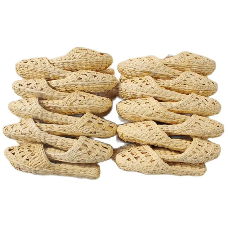 2023 New Ladies Beach Hemp Rope Sandals Couple Cosplay Straw Slippers Men And Women Home Soft Indoor Stage Shoes - Charlie Dolly