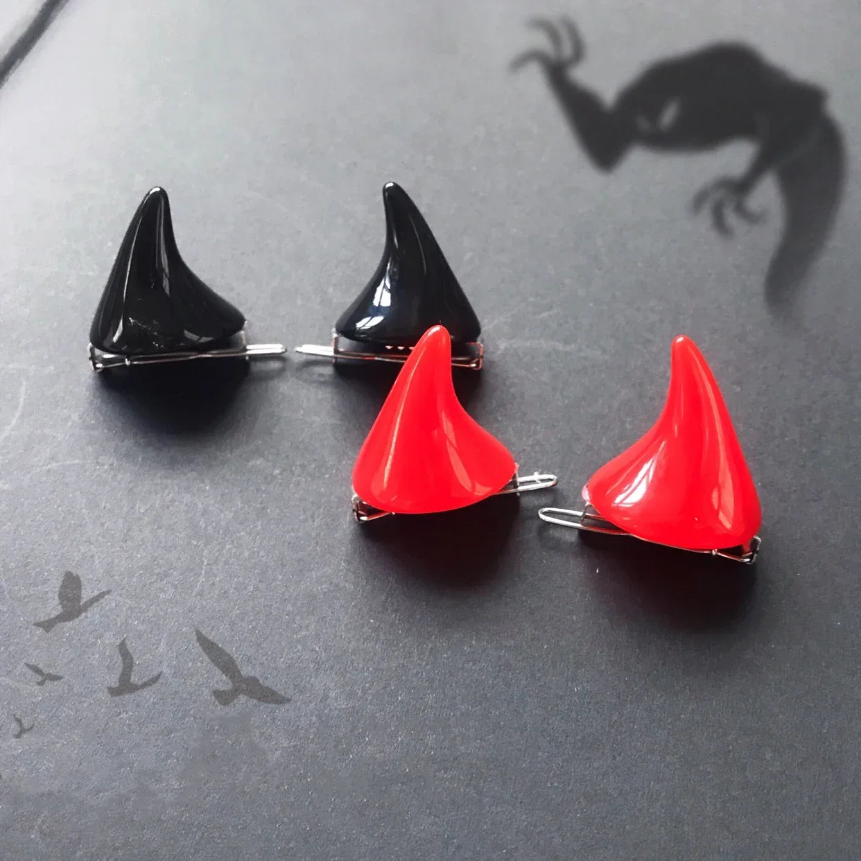 2pcs Small Demon OX Horn Hairpins Party Cosplay Costume Pin Hairpins Costume Horn Halloween Hair Accessories Hairclip - Charlie Dolly