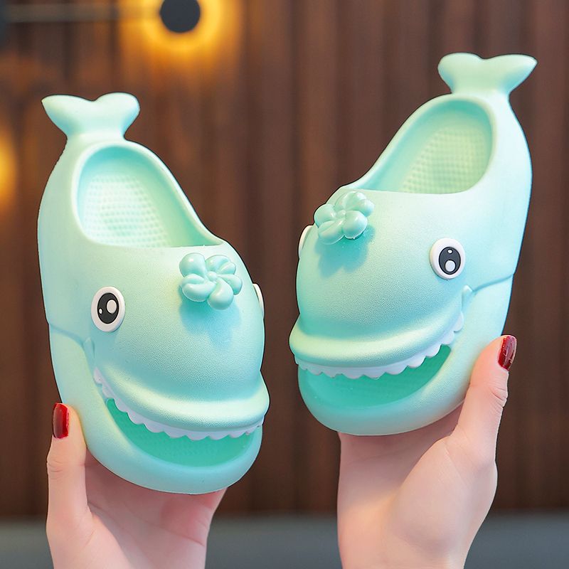 Creative Pink Shark Slippers Girls Boys Bubble Slides Shoes Kids Beach Shark Sandals Home Slipper Babi Indoor Shoes - Charlie Dolly