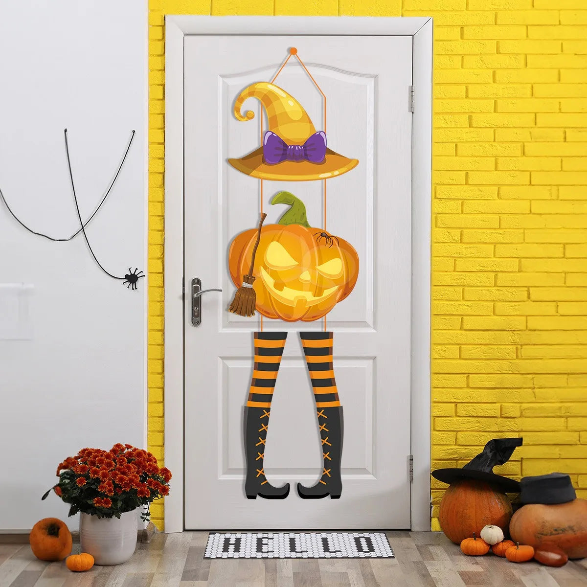 Halloween Party Decoration Pumpkin Magic Hat Door Hanging Ghost Festival Scene Decoration Pendants Happy  Halloween Day 2024 - Charlie Dolly