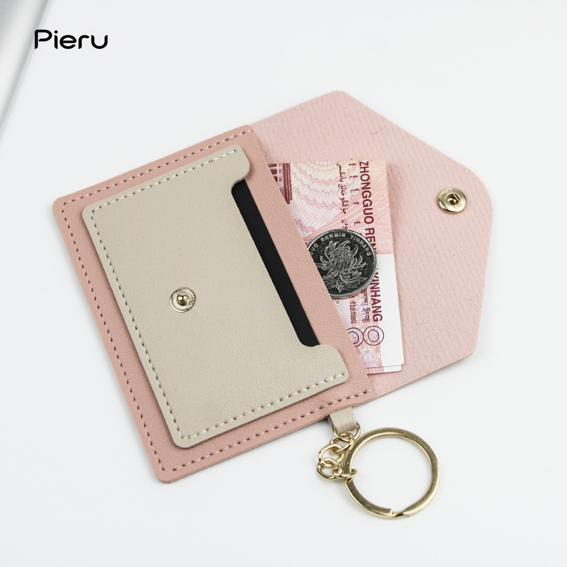 Korean Version Card Holder Cute Student Candy Color Ultra-thin Wallet Multi-card ID Holders Package Keychain Small Wallet Purse - Charlie Dolly