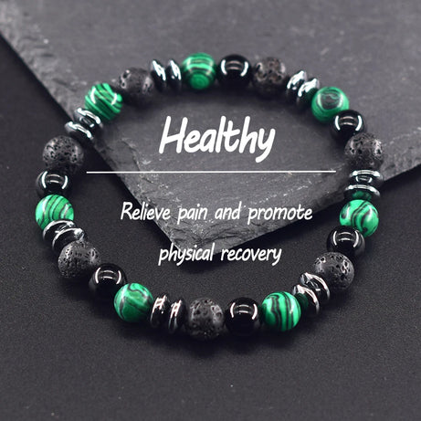 Natural Labradorite & Tiger Eye Boho Protection Bracelet, Handmade Grounding Amulet