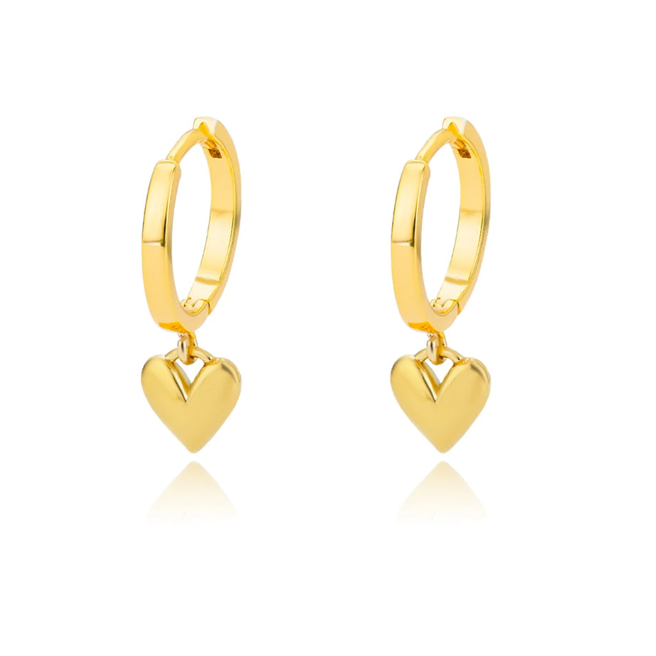 Colorful Enamel Heart Stud Earrings Jewelry