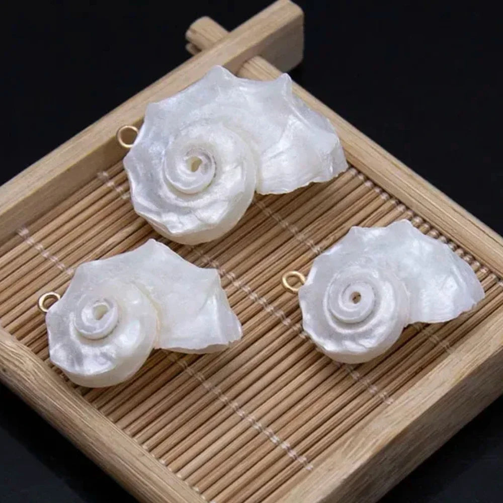 1pc 18-30mm Fashion Natural Shell White Conch Pendant Big Size Animal Shape for Jewelry Accessories DIY Making Necklace Earrings