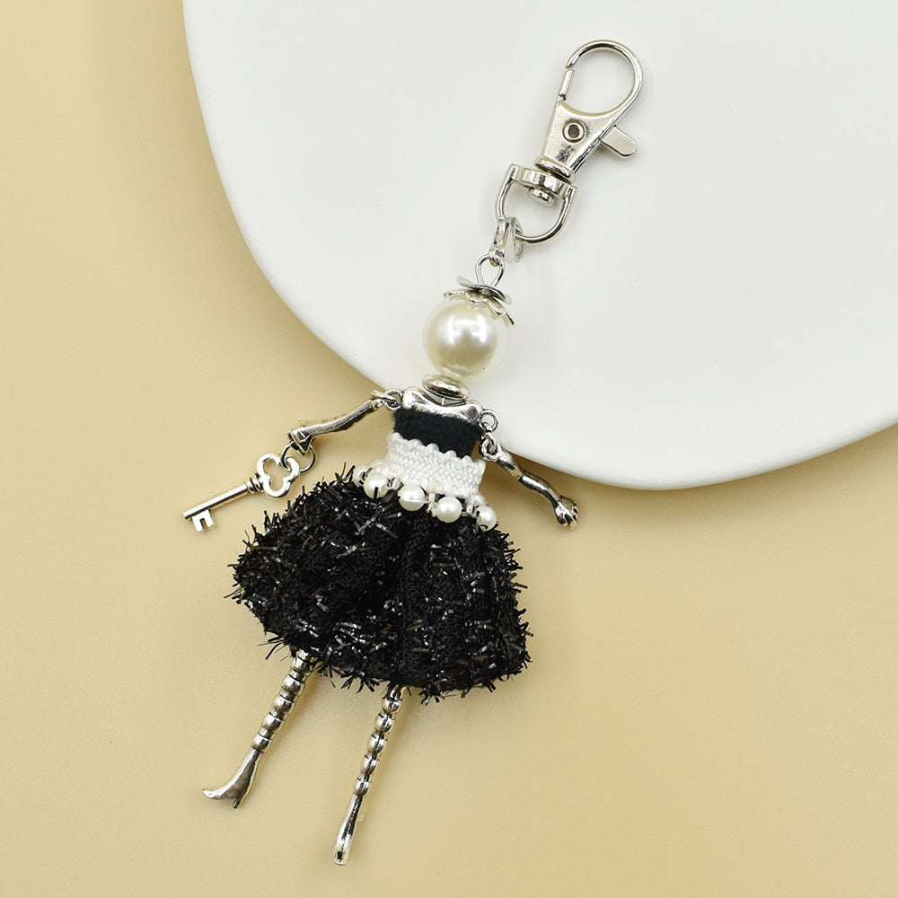YLWHJJ brand Doll Handmade Cute charm keychain for Women Car Pendant Girls fashion Jewelry Bag key chains Accessories key ring - Charlie Dolly