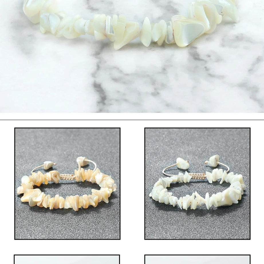 Freshwater Shell and Mother of Pearl Boho Bracelet