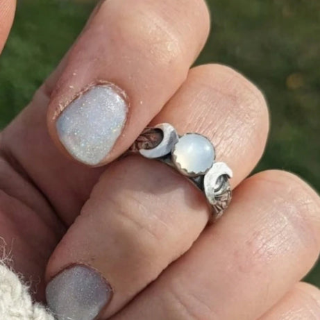 Triple Goddess Moon Phase Ring