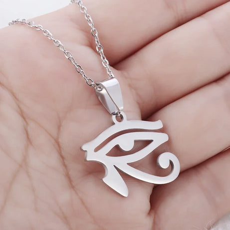 Eye of Horus Evil Eye Pendant Necklace, Ancient Egyptian Protection Amulet