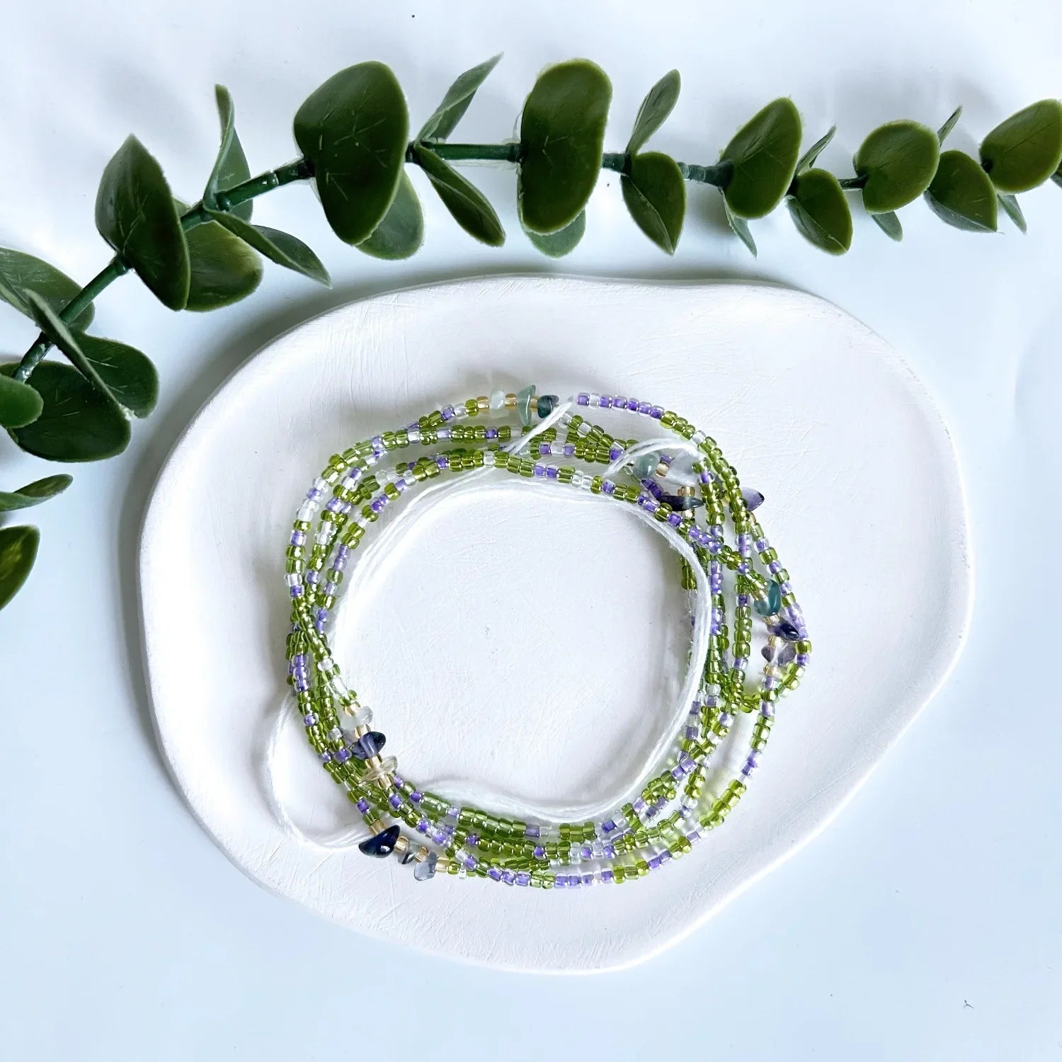 Boho Natural Crystal Crushed Stone Beaded Waist Chain for Women Summer 115cm Handmade Colorful Seed Beads Body Jewelry Gift