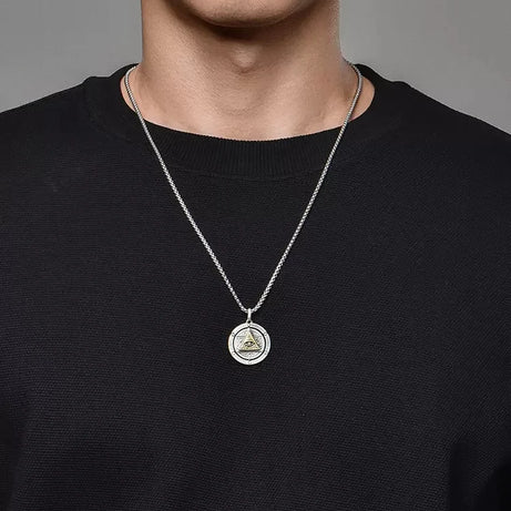 Eye of Horus Evil Eye Pendant Necklace, Ancient Egyptian Protection Amulet